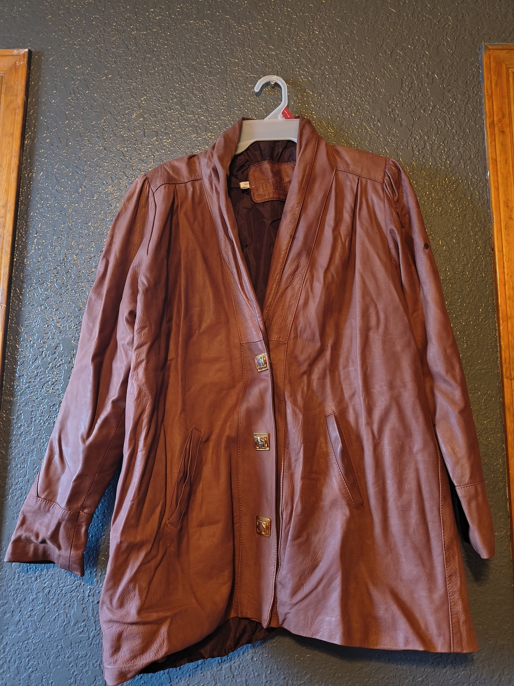 Luigi M Borwn Leather Jacket